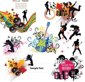 动感热舞矢量图下载